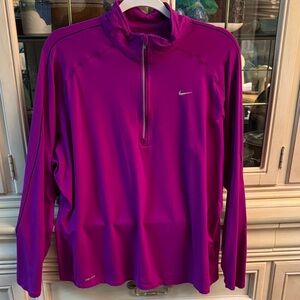 Nike Running Magenta Long-Sleeve Half-Zip Performance Top